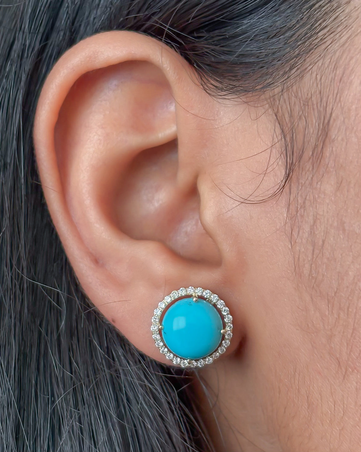 Turquoise Diamond Earrings