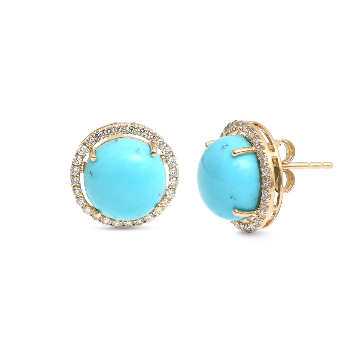 Turquoise Diamond Earrings