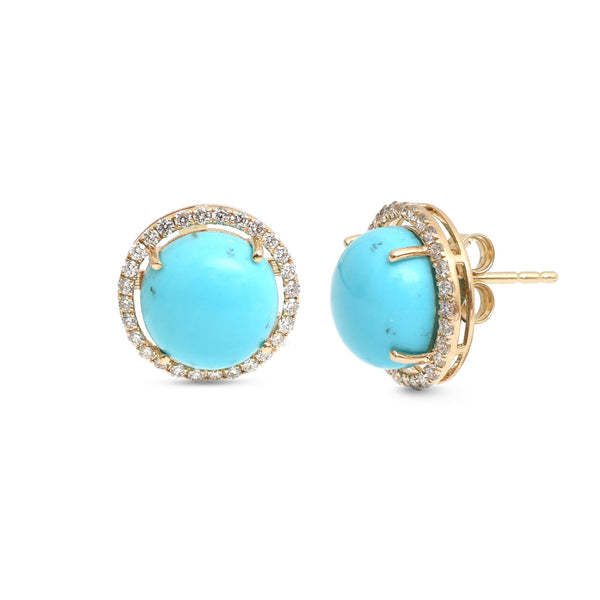 Turquoise Diamond Earrings