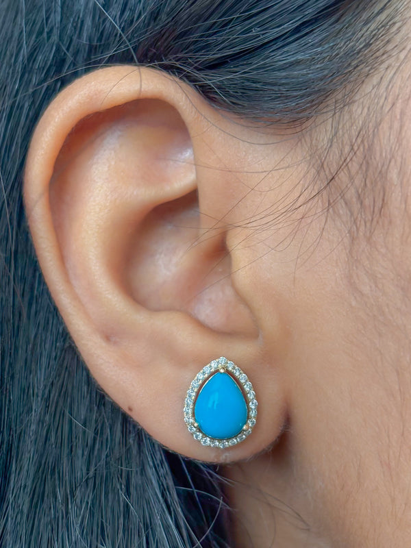Turquoise Diamond Earrings