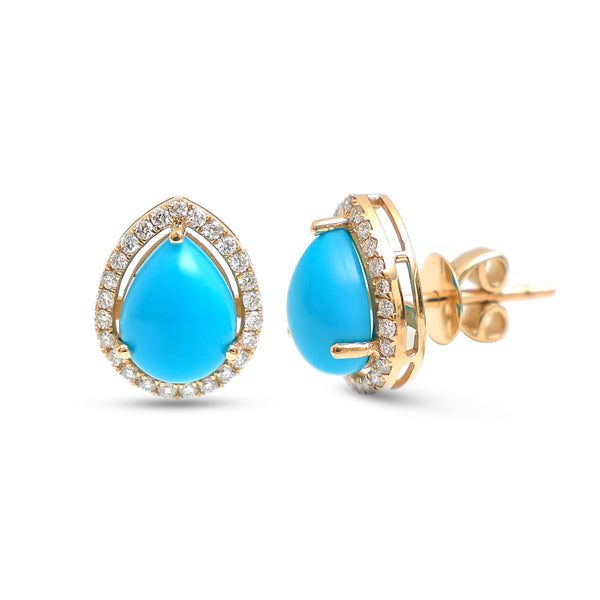 Turquoise Diamond Earrings