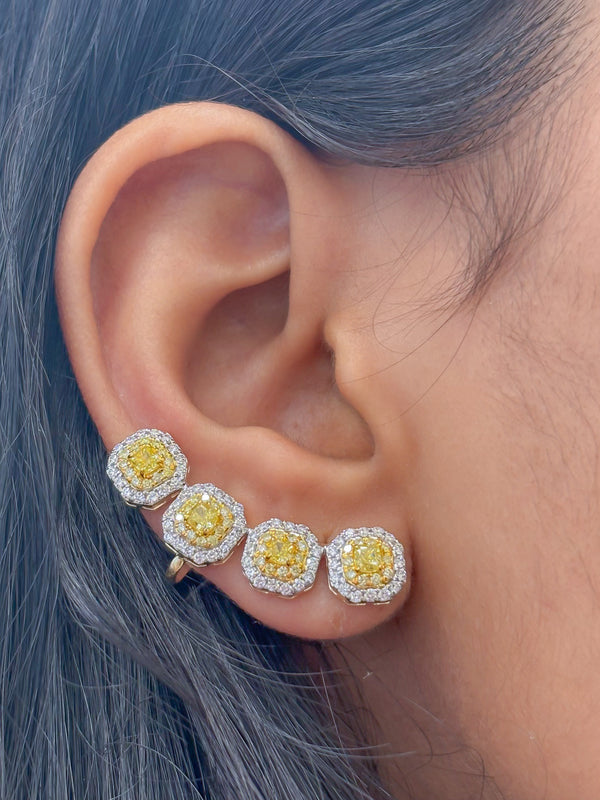 Diamond Yellow Diamond Earrings
