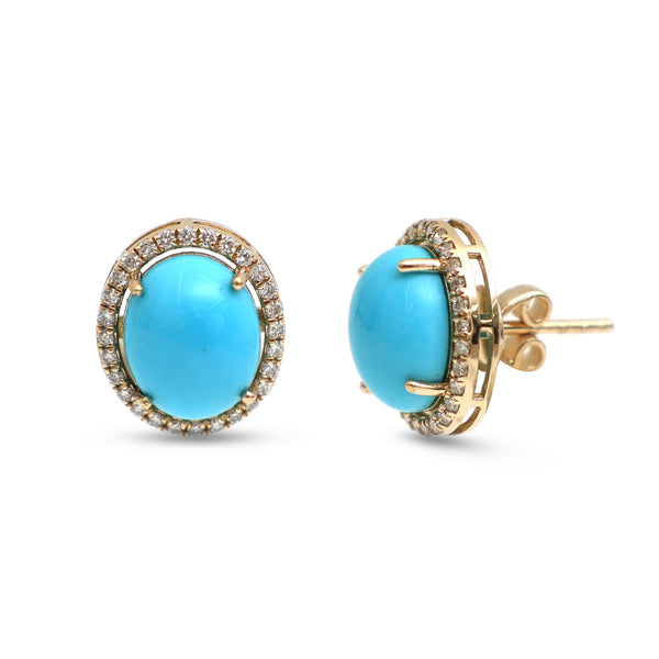 Turquoise Diamond Earrings