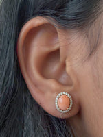 Coral Diamond Earrings