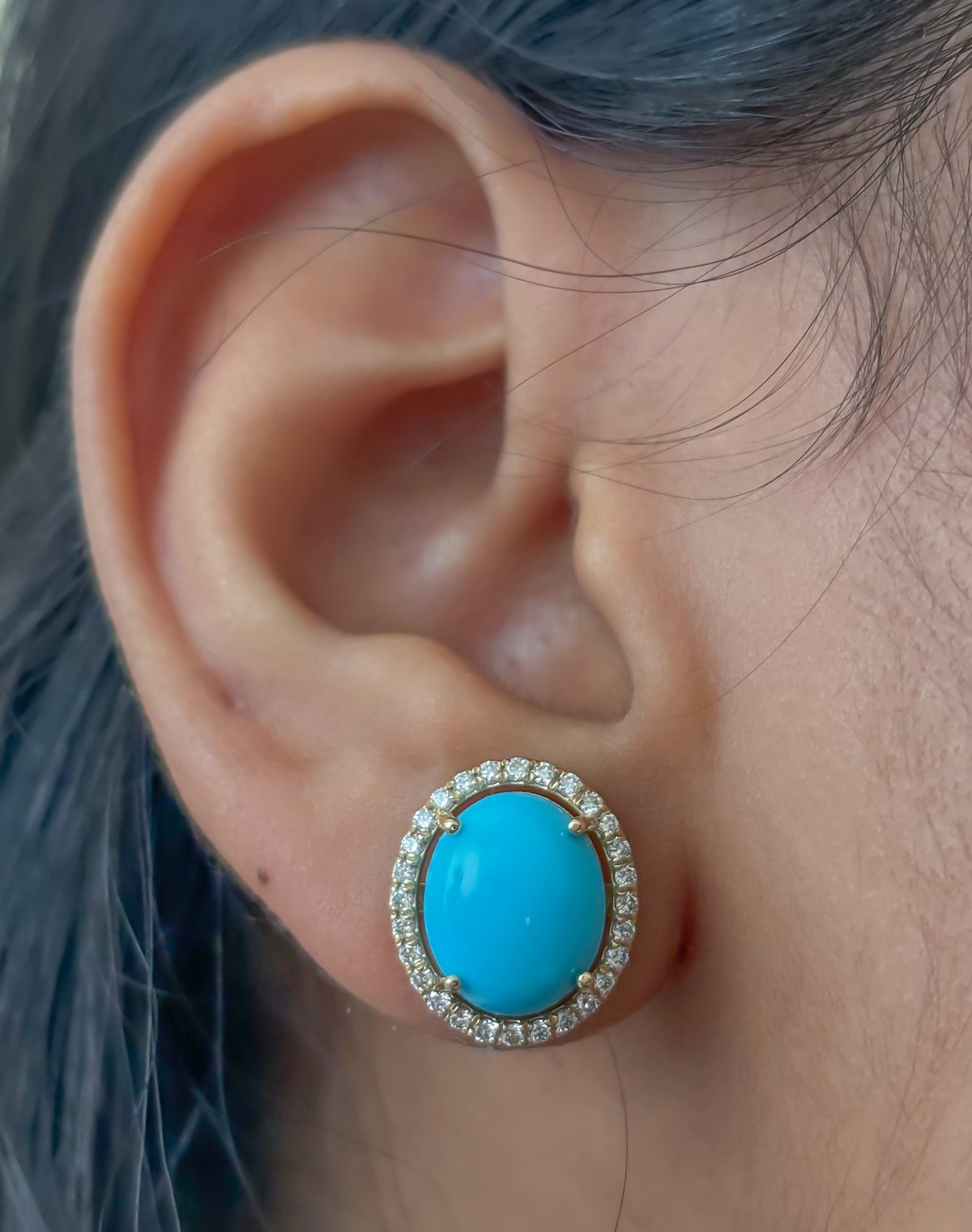 Turquoise Diamond Earrings