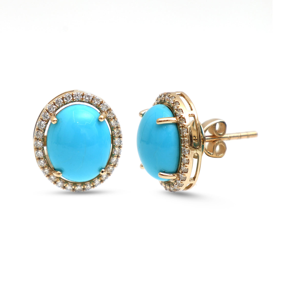 Turquoise Diamond Earrings