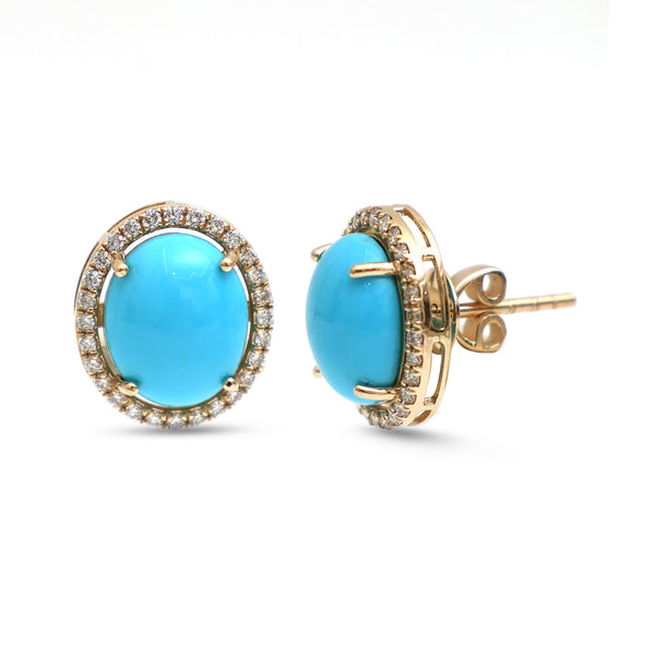 Turquoise Diamond Earrings