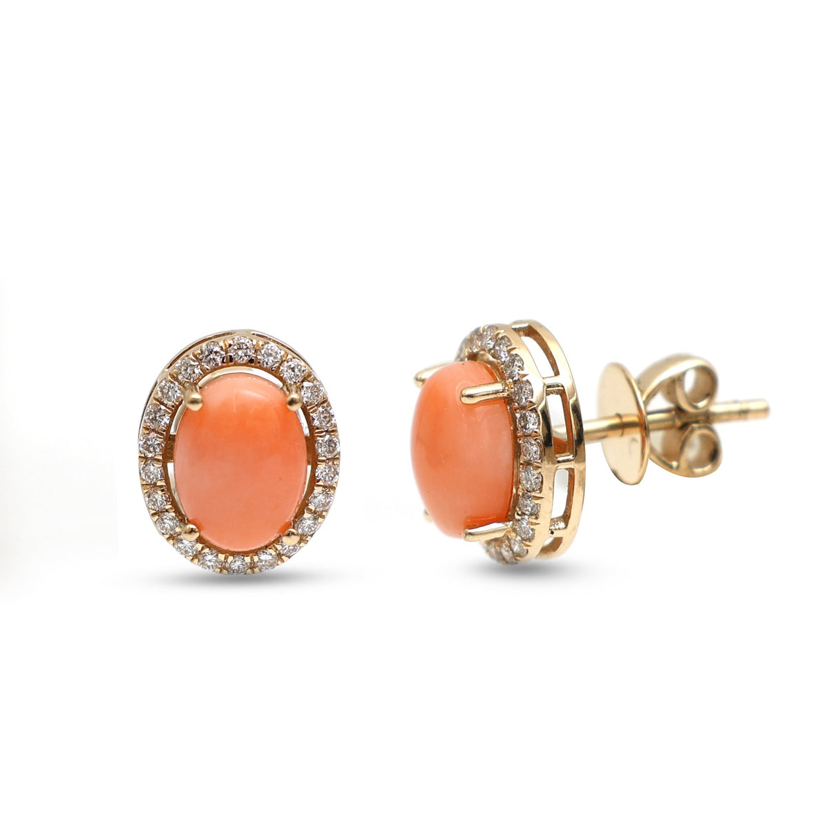 Coral Diamond Earrings