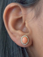 Coral Diamond Earrings