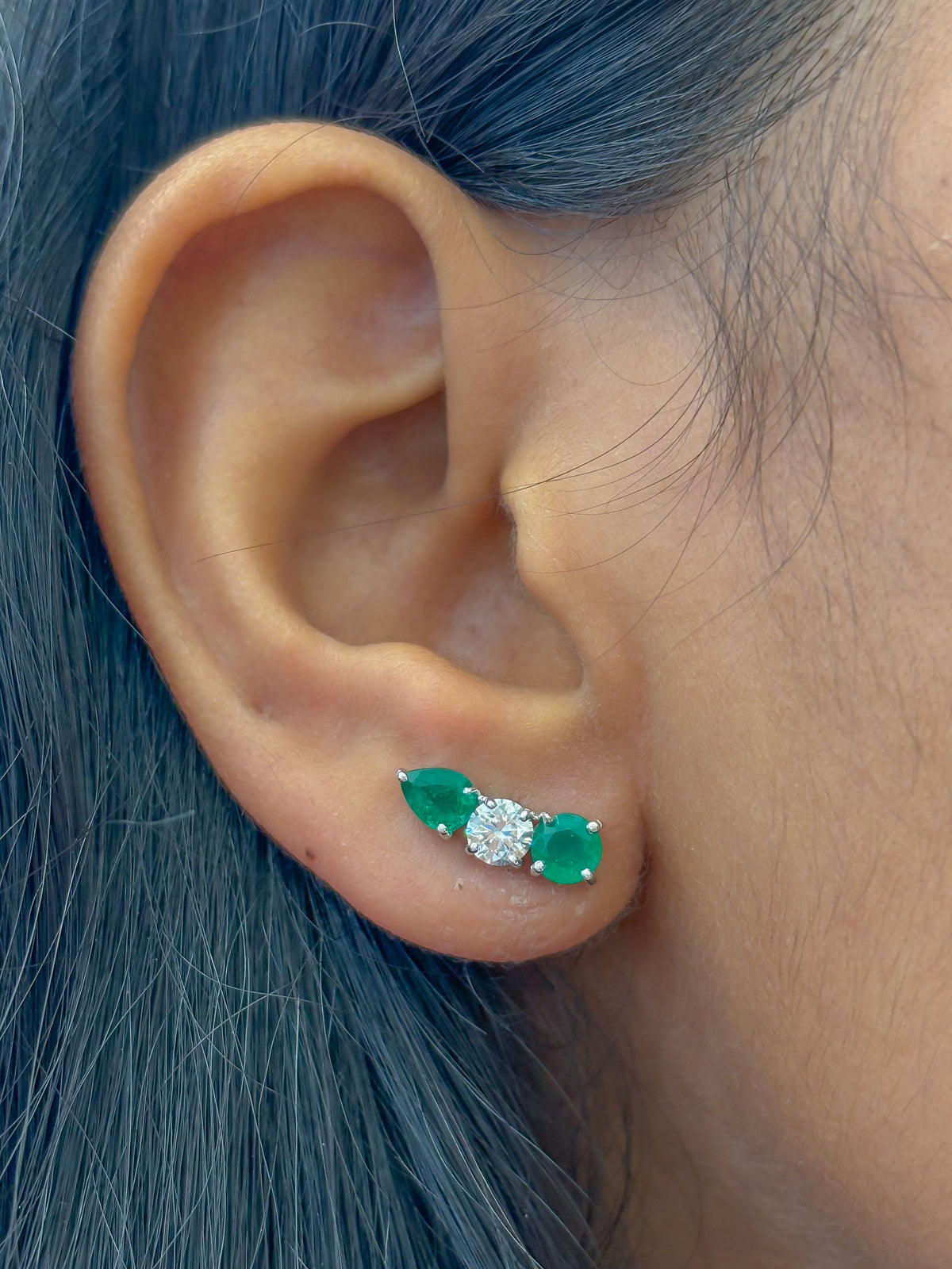 Emerald Diamond Earrings