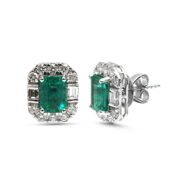 Emerald Diamond Earrings