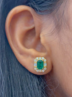 Emerald Diamond Earrings