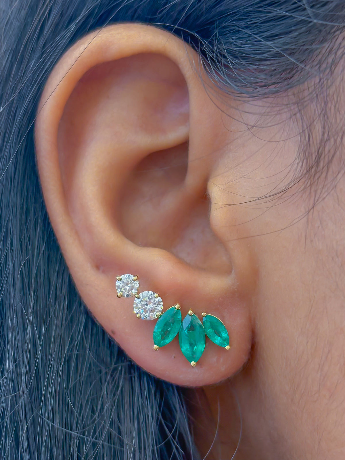 Emerald Diamond Earrings