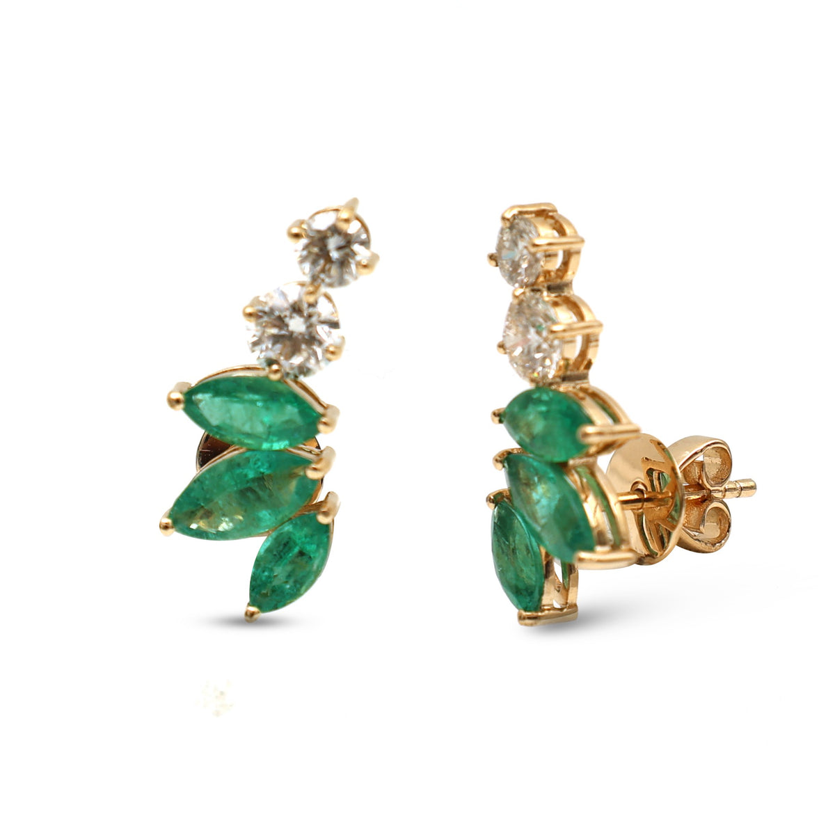 Emerald Diamond Earrings