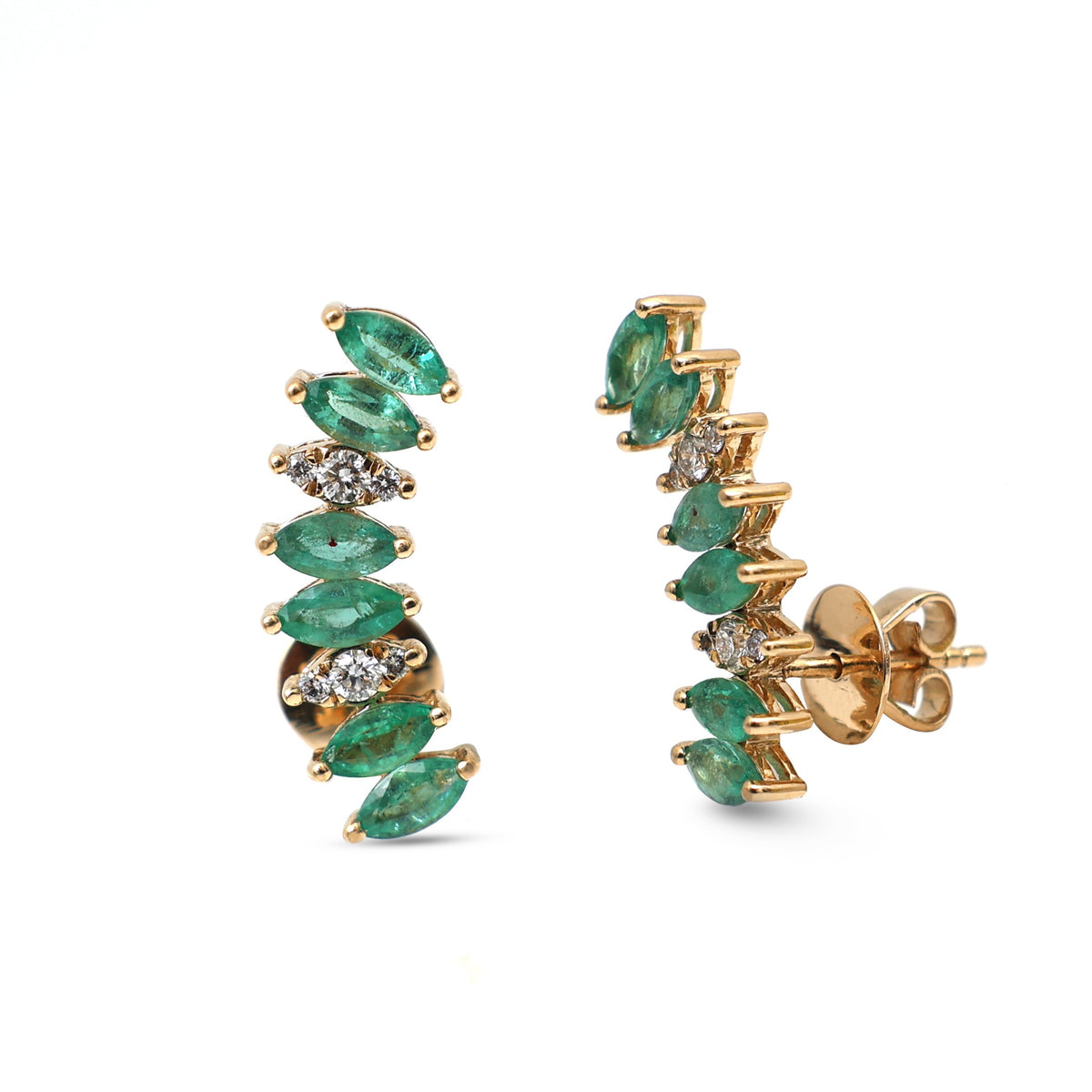 Emerald Diamond Earrings