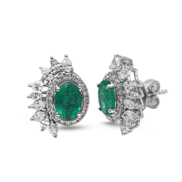 Emerald Diamond Earrings