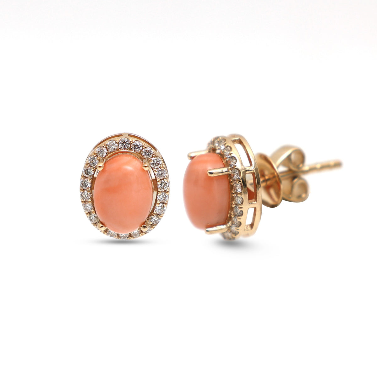 Coral Diamond Earrings