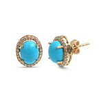 Turquoise Diamond Earrings