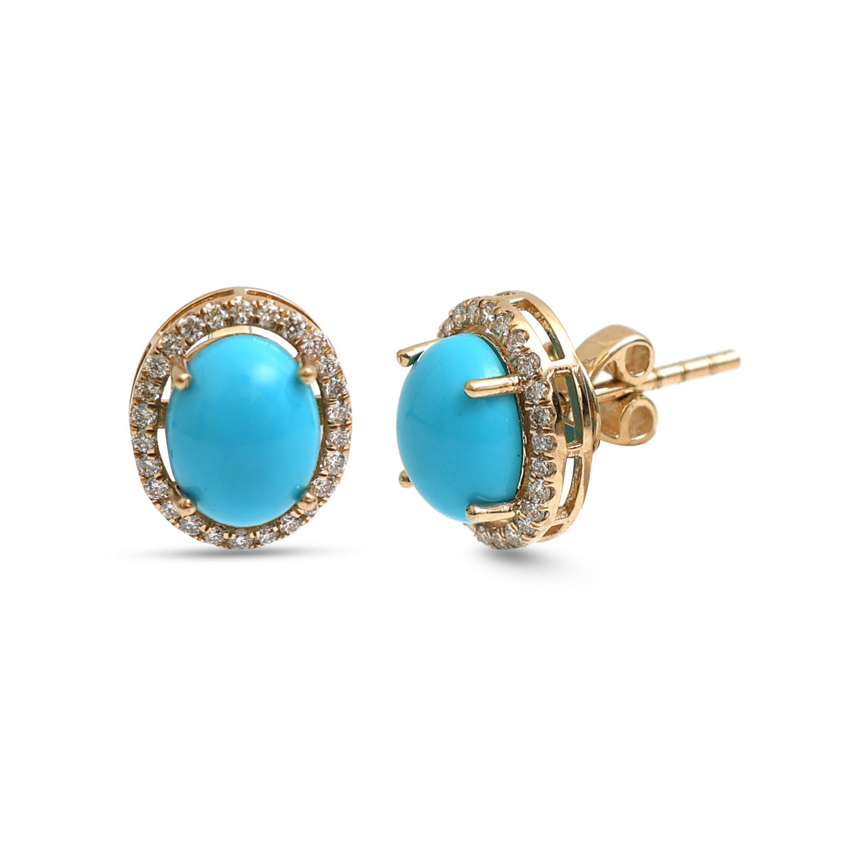 Turquoise Diamond Earrings