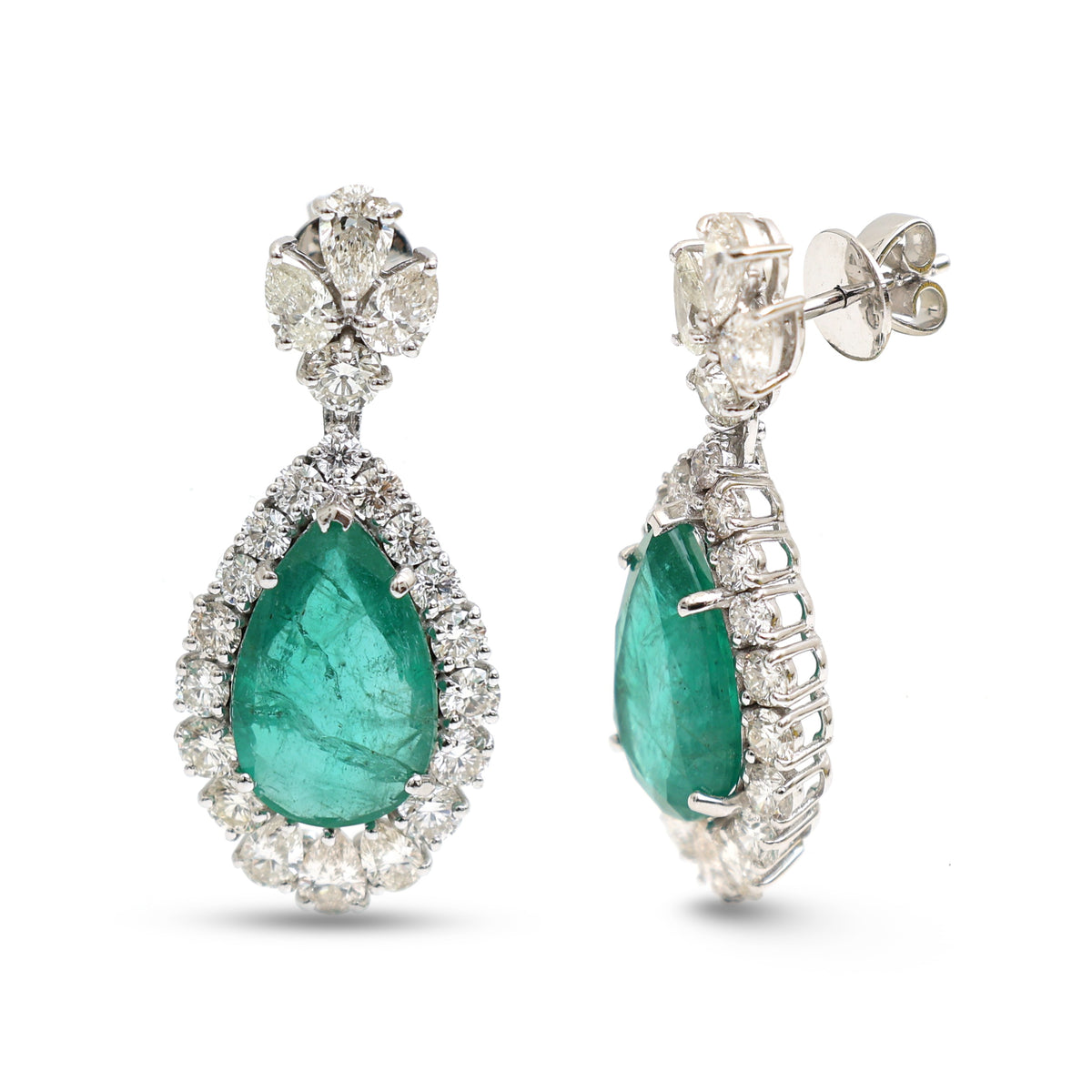 Diamond Emerald Earrings