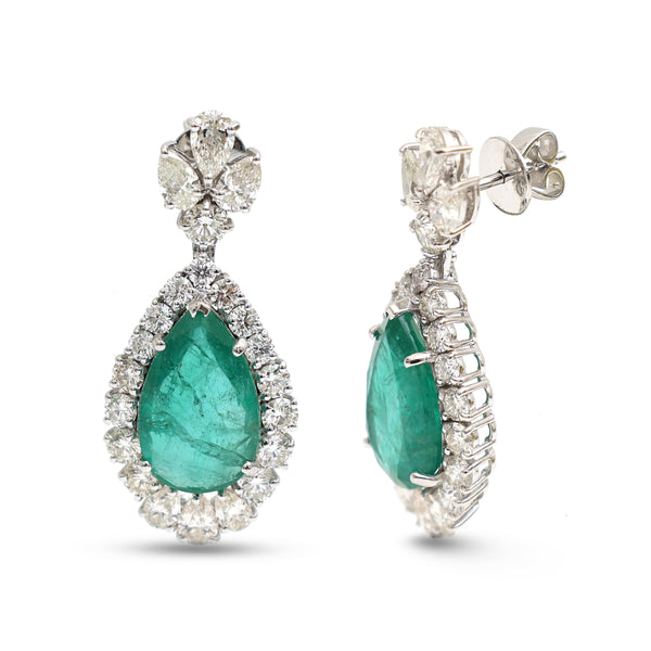 Diamond Emerald Earrings