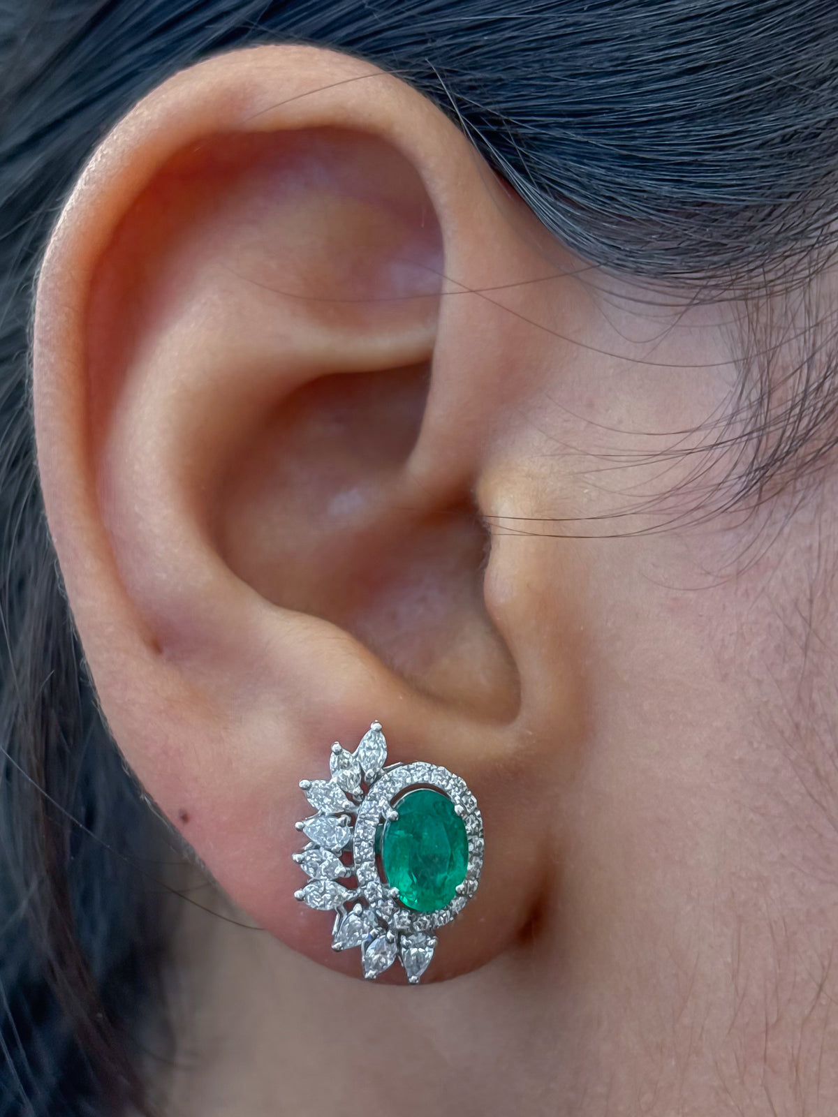 Emerald Diamond Earrings