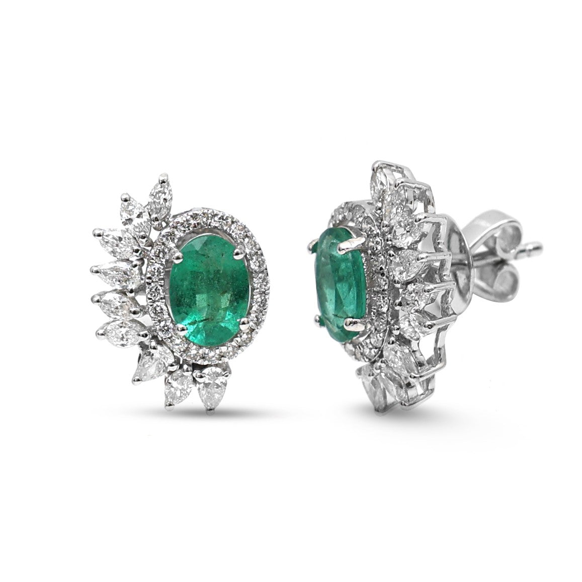 Emerald Diamond Earrings