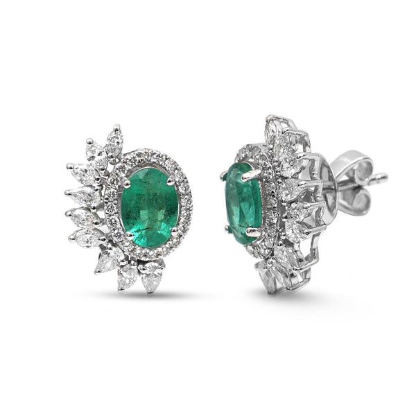Emerald Diamond Earrings