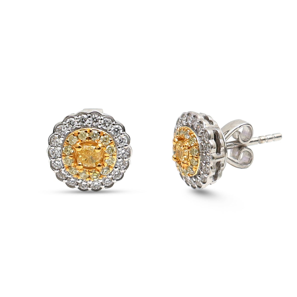 Diamond Yellow Diamond Earrings