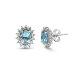 Aquamarine Diamond Earrings
