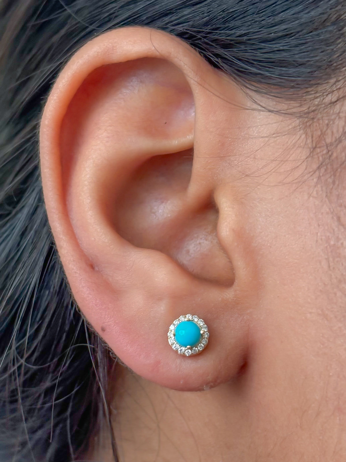 Turquoise Diamond Earrings