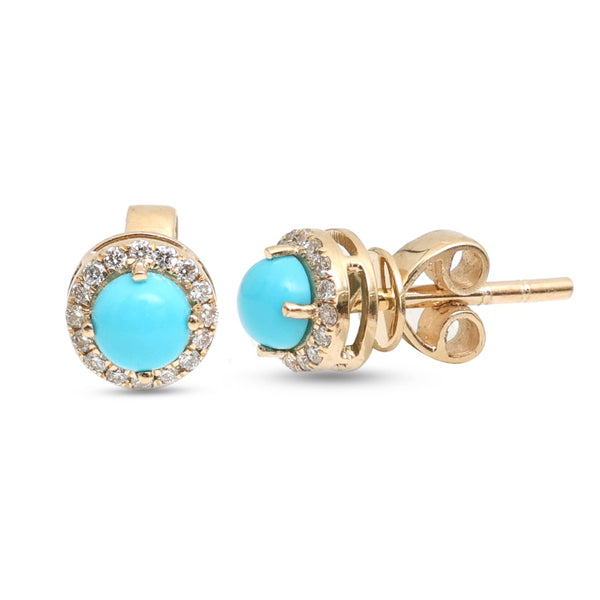 Turquoise Diamond Earrings