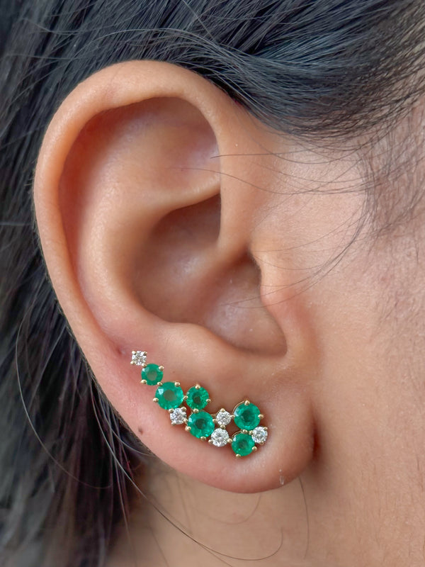 Emerald Diamond Earrings