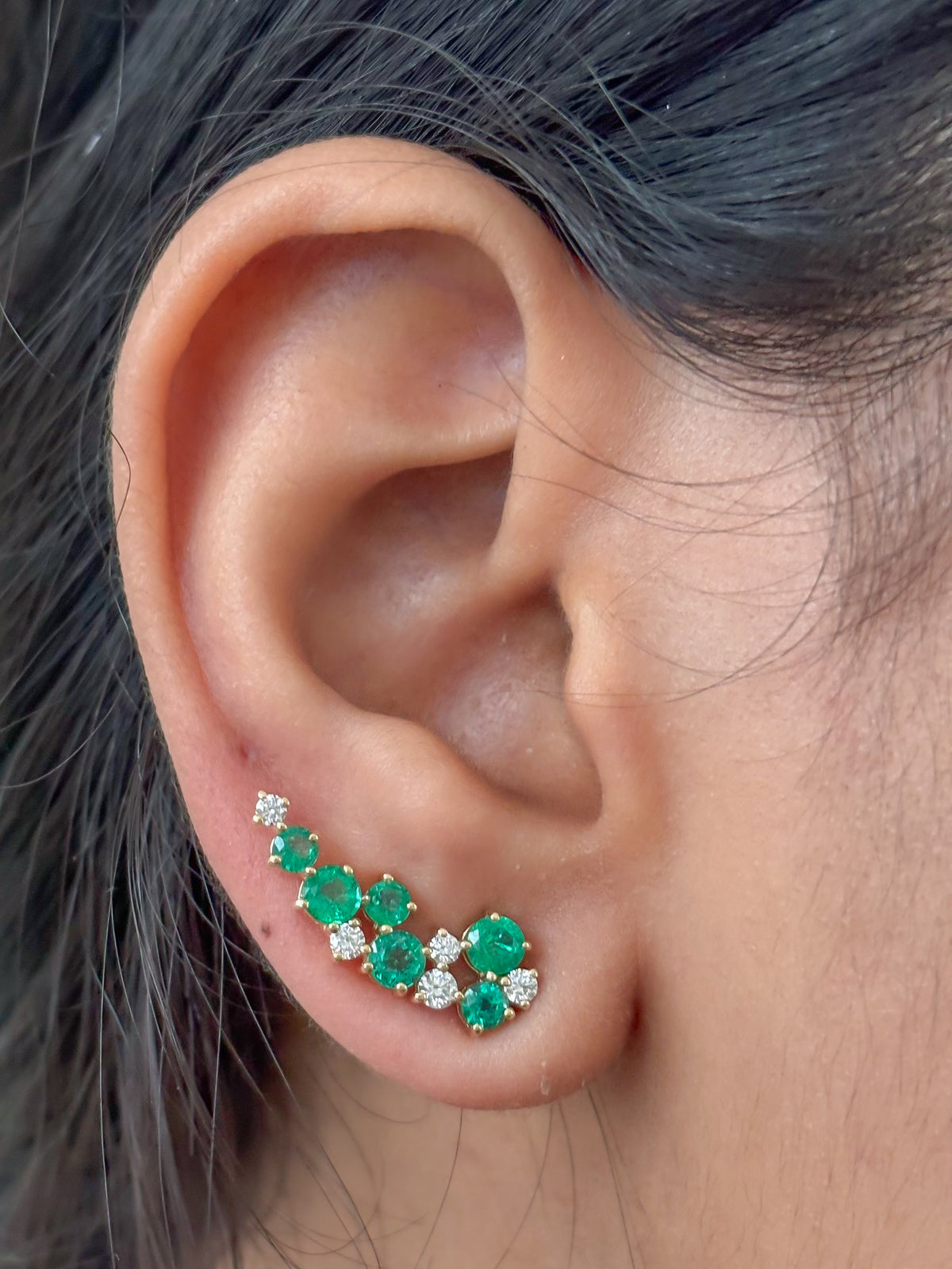 Emerald Diamond Earrings