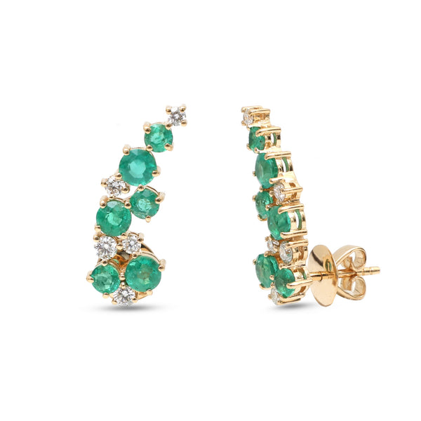 Emerald Diamond Earrings