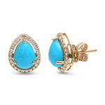 Turquoise Diamond Earrings