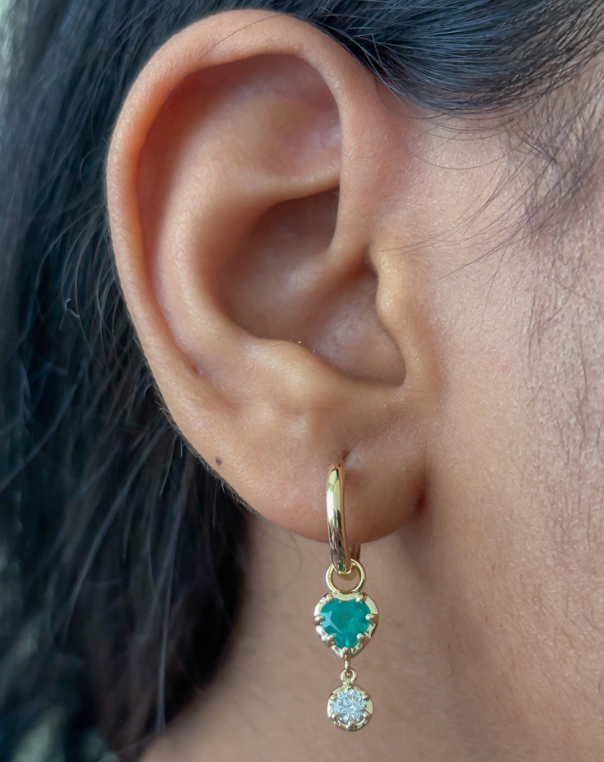 Emerald Diamond Earrings