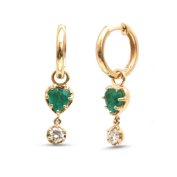 Emerald Diamond Earrings