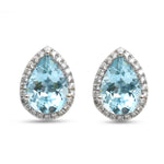 Aquamarine Diamond Earrings