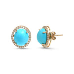 Turquoise Diamond Earrings