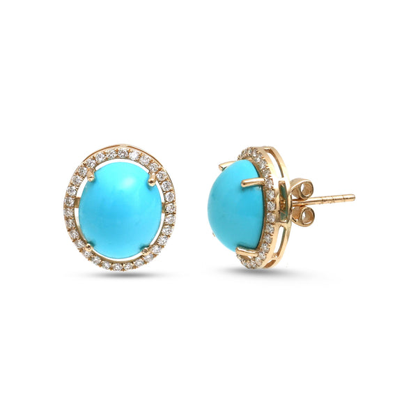 Turquoise Diamond Earrings