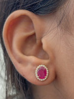 Ruby Diamond Earrings