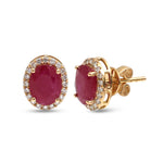 Ruby Diamond Earrings