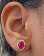 Ruby Diamond Earrings