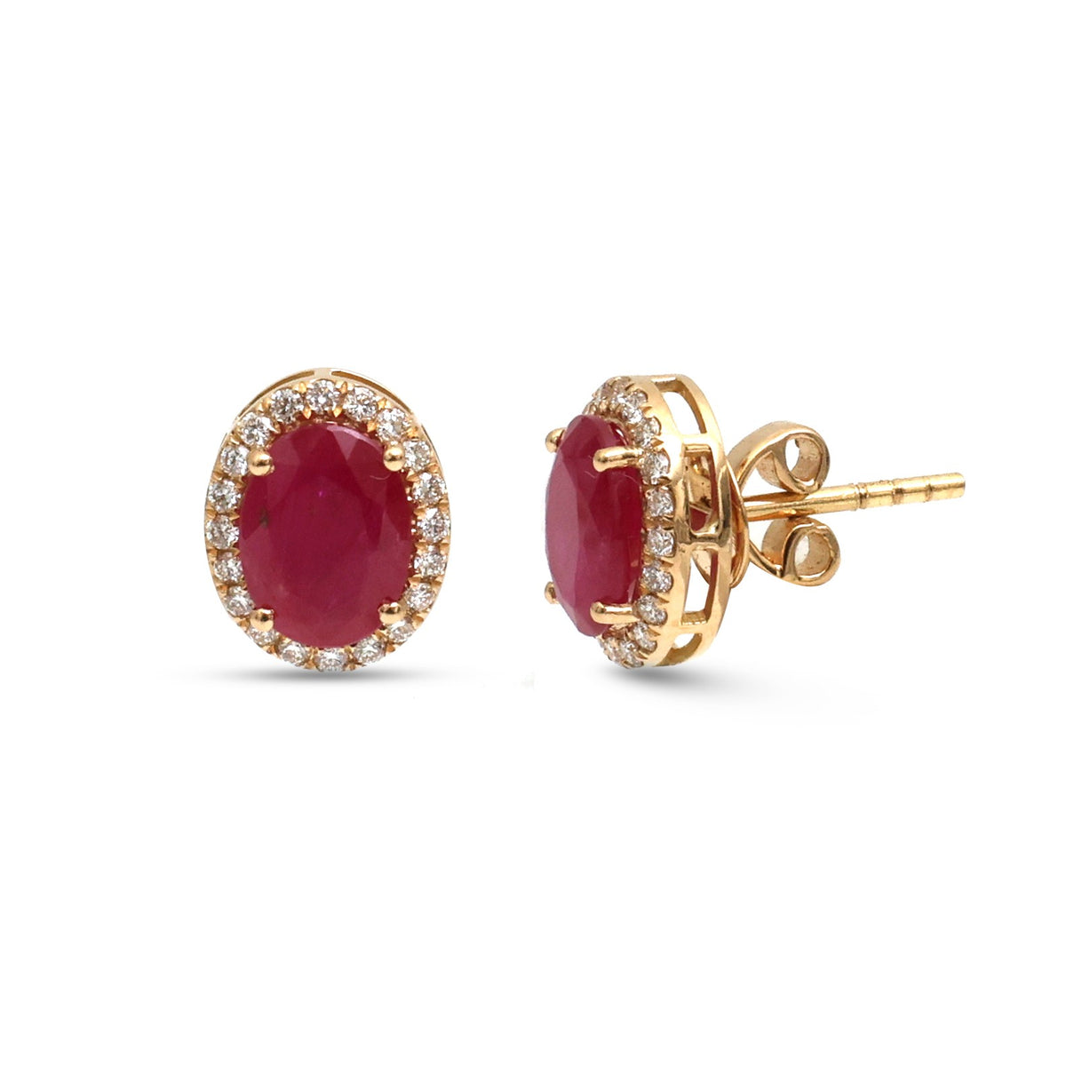 Ruby Diamond Earrings