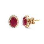 Ruby Diamond Earrings
