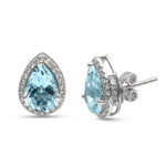 Aquamarine Diamond Earrings