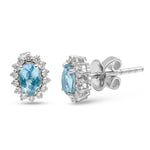 Aquamarine Diamond Earrings