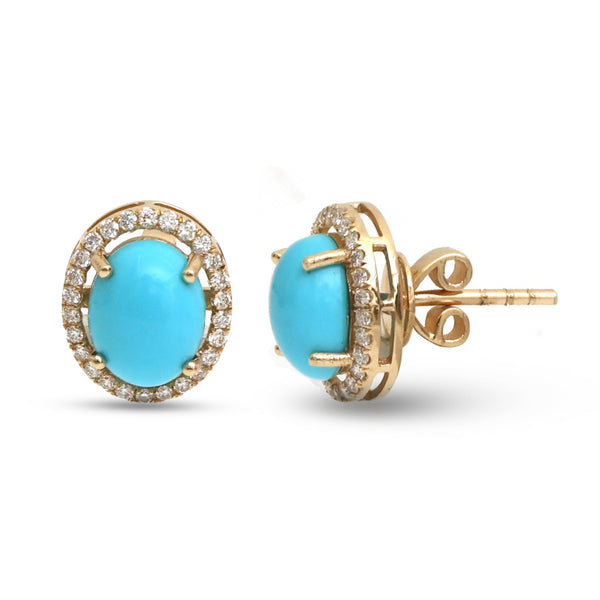 Turquoise Diamond Earrings