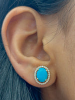 Turquoise Diamond Earrings
